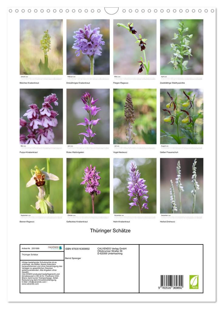 Weitere Ansicht: Thüringer Schätze (Wandkalender 2026 DIN A3 hoch), CALVENDO Monatskalender | Bernd Sprenger, Calvendo