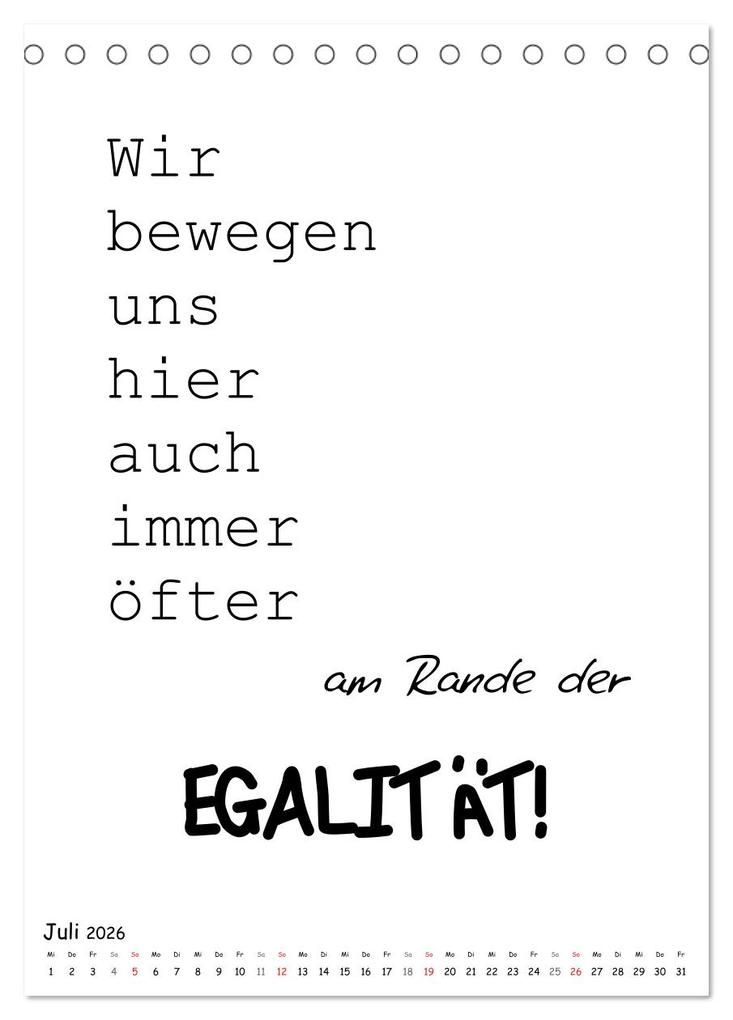 Weitere Ansicht: Typo-Kalender für das Büro. Gemeine und lustige Sprüche (Tischkalender 2026 DIN A5 hoch), CALVENDO Monatskalender | Rose Hurley, Calvendo