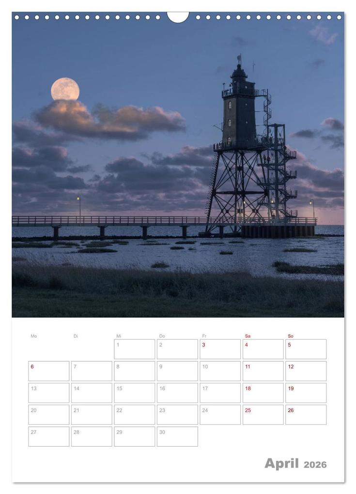 Weitere Ansicht: VOLLMOND-Planer - Im Licht der Nacht (Wandkalender 2026 DIN A3 hoch), CALVENDO Monatskalender | Globe VISUAL, Calvendo