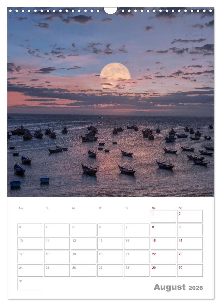 Weitere Ansicht: VOLLMOND-Planer - Im Licht der Nacht (Wandkalender 2026 DIN A3 hoch), CALVENDO Monatskalender | Globe VISUAL, Calvendo