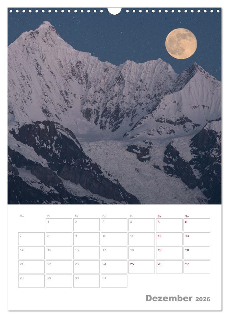 Weitere Ansicht: VOLLMOND-Planer - Im Licht der Nacht (Wandkalender 2026 DIN A3 hoch), CALVENDO Monatskalender | Globe VISUAL, Calvendo