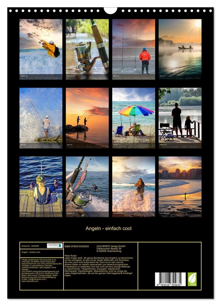 Weitere Ansicht: Angeln - einfach cool (Wandkalender 2026 DIN A3 hoch), CALVENDO Monatskalender | Peter Roder, Calvendo