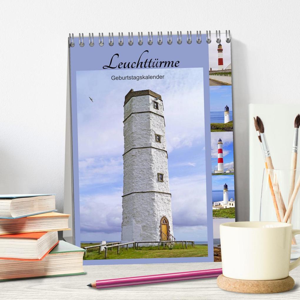 Weitere Ansicht: Leuchttürme - Geburtstagskalender (Tischkalender 2026 DIN A5 hoch), CALVENDO Monatskalender | Babett Paul - Babett's Bildergalerie, Calvendo