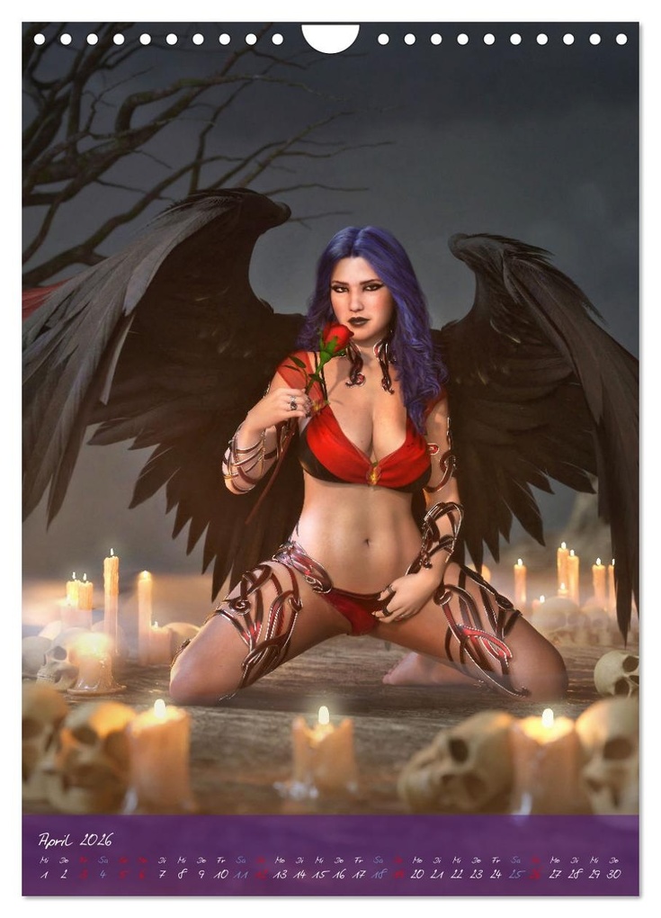 Weitere Ansicht: Sexy Goth Girls - Gothic Pin Ups (Wandkalender 2026 DIN A4 hoch), CALVENDO Monatskalender | Karsten Schröder, Calvendo