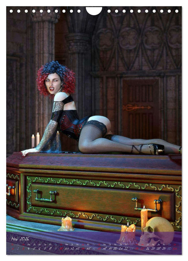 Weitere Ansicht: Sexy Goth Girls - Gothic Pin Ups (Wandkalender 2026 DIN A4 hoch), CALVENDO Monatskalender | Karsten Schröder, Calvendo