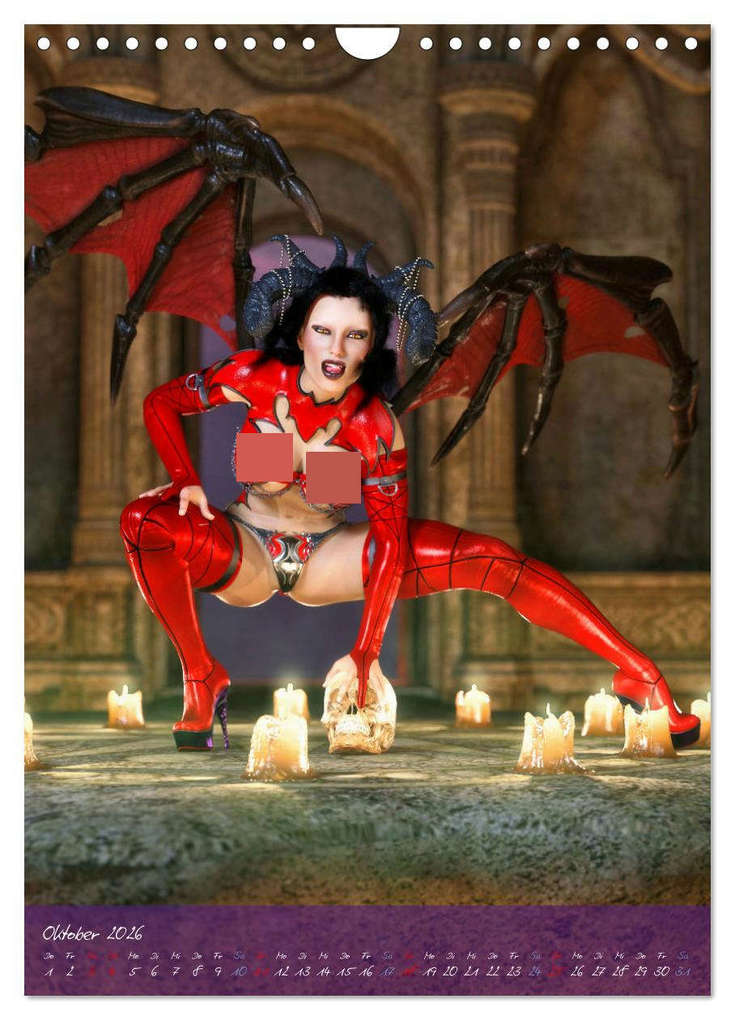 Weitere Ansicht: Sexy Goth Girls - Gothic Pin Ups (Wandkalender 2026 DIN A4 hoch), CALVENDO Monatskalender | Karsten Schröder, Calvendo