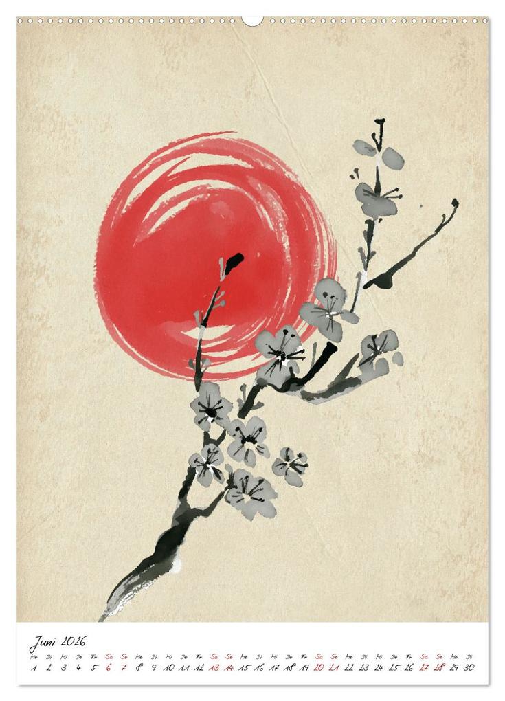 Weitere Ansicht: Sumi-e Kunst im japanischen Stil (Wandkalender 2026 DIN A2 hoch), CALVENDO Monatskalender | Lucia Lucia, Calvendo, Lucia