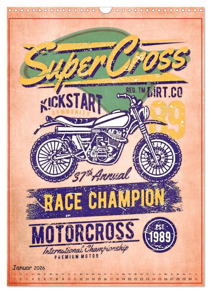 Weitere Ansicht: Motorrad Nostalgie (Wandkalender 2026 DIN A3 hoch), CALVENDO Monatskalender | Peter Roder, Calvendo