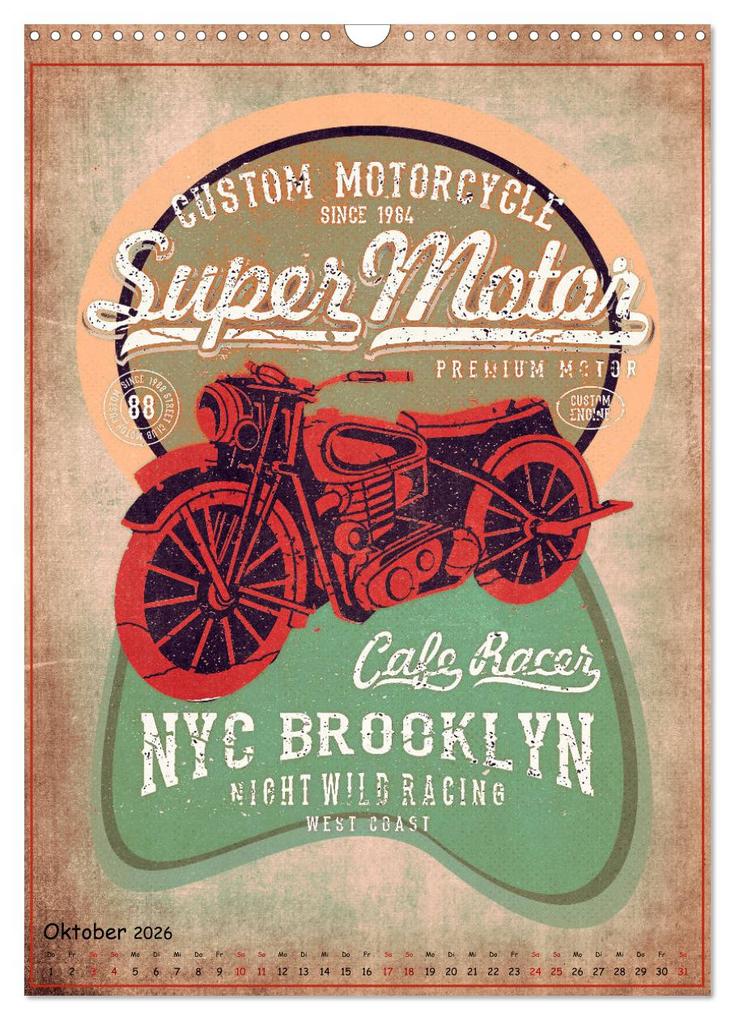 Weitere Ansicht: Motorrad Nostalgie (Wandkalender 2026 DIN A3 hoch), CALVENDO Monatskalender | Peter Roder, Calvendo