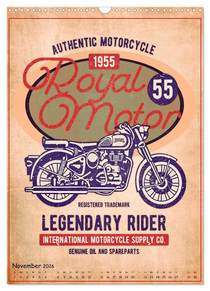 Weitere Ansicht: Motorrad Nostalgie (Wandkalender 2026 DIN A3 hoch), CALVENDO Monatskalender | Peter Roder, Calvendo