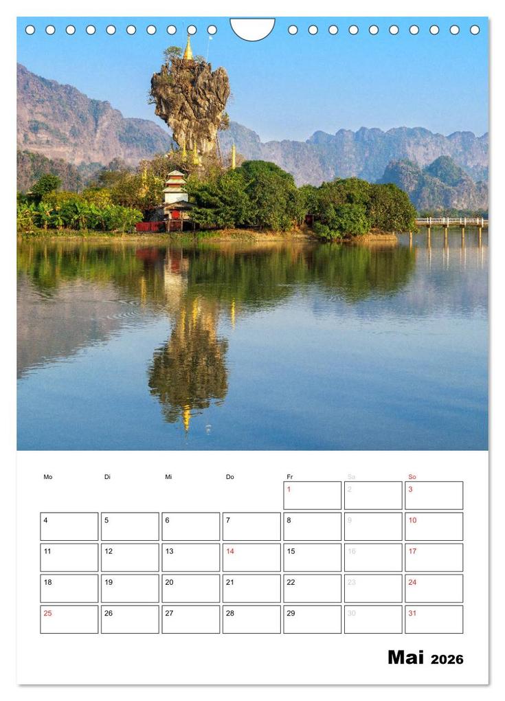 Weitere Ansicht: MYANMAR - Mein Urlaubsplaner (Wandkalender 2026 DIN A4 hoch), CALVENDO Monatskalender | BuddhaART BuddhaART, Calvendo, BuddhaART