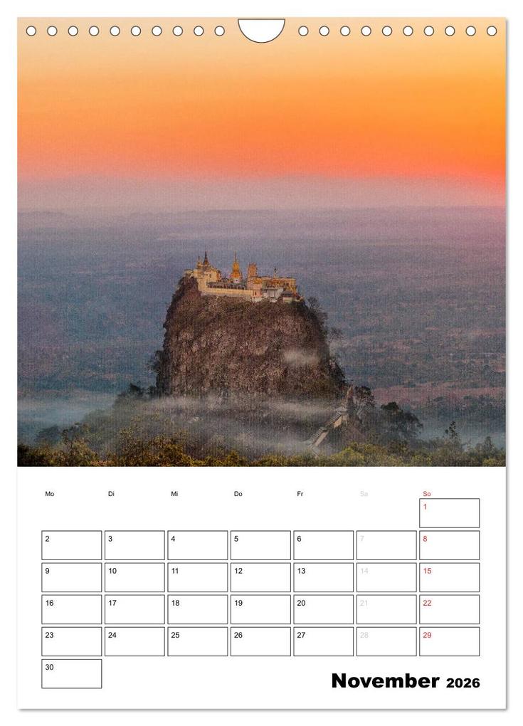 Weitere Ansicht: MYANMAR - Mein Urlaubsplaner (Wandkalender 2026 DIN A4 hoch), CALVENDO Monatskalender | BuddhaART BuddhaART, Calvendo, BuddhaART