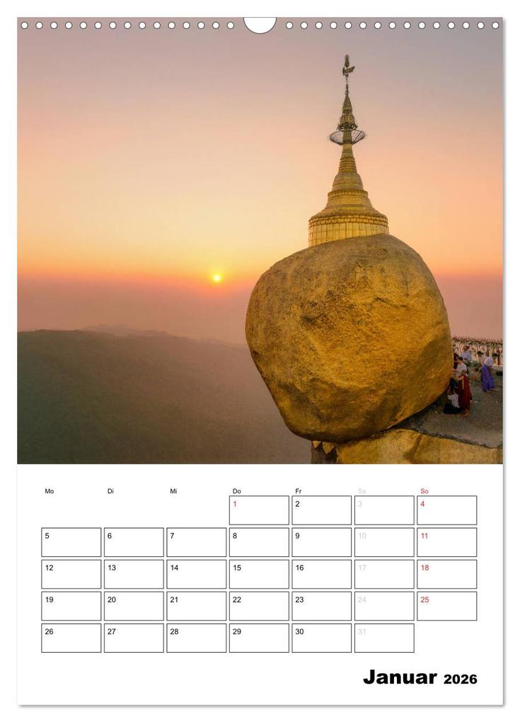 Weitere Ansicht: MYANMAR - Mein Urlaubsplaner (Wandkalender 2026 DIN A3 hoch), CALVENDO Monatskalender | BuddhaART BuddhaART, Calvendo, BuddhaART