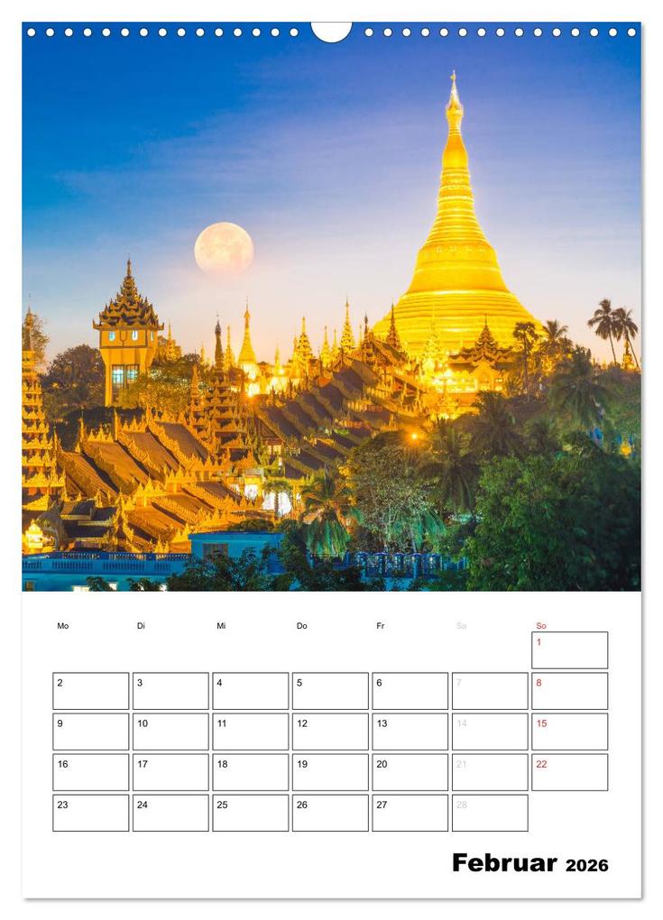 Weitere Ansicht: MYANMAR - Mein Urlaubsplaner (Wandkalender 2026 DIN A3 hoch), CALVENDO Monatskalender | BuddhaART BuddhaART, Calvendo, BuddhaART