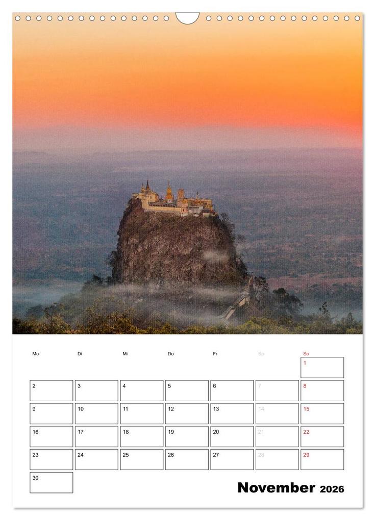 Weitere Ansicht: MYANMAR - Mein Urlaubsplaner (Wandkalender 2026 DIN A3 hoch), CALVENDO Monatskalender | BuddhaART BuddhaART, Calvendo, BuddhaART