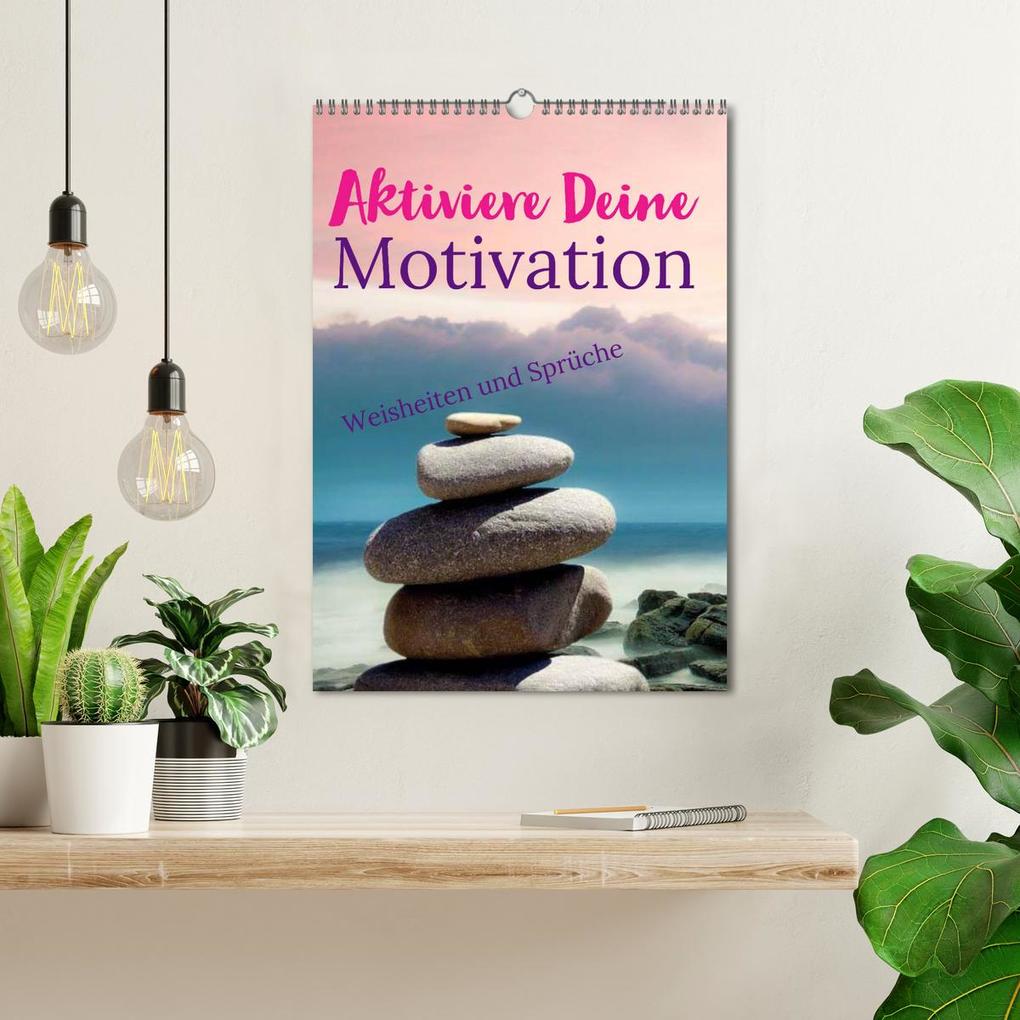 Weitere Ansicht: Aktiviere Deine Motivation Weisheiten und Sprüche (Wandkalender 2026 DIN A3 hoch), CALVENDO Monatskalender | Susan Michel, Calvendo