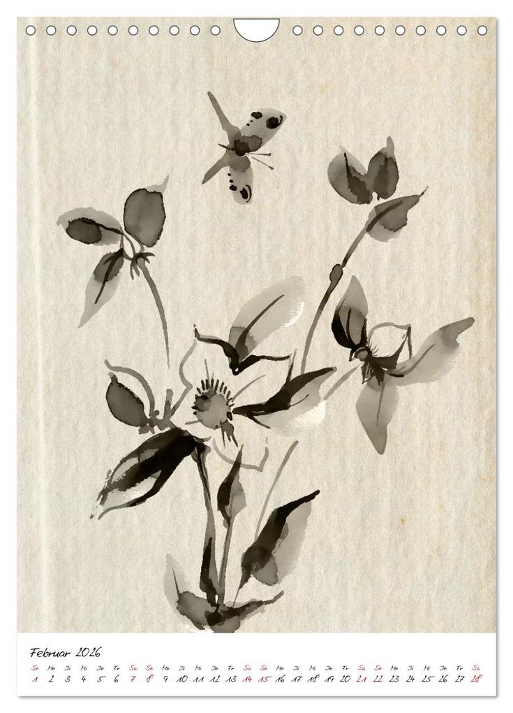 Weitere Ansicht: Sumi-e Kunst im japanischen Stil (Wandkalender 2026 DIN A4 hoch), CALVENDO Monatskalender | Lucia Lucia, Calvendo, Lucia