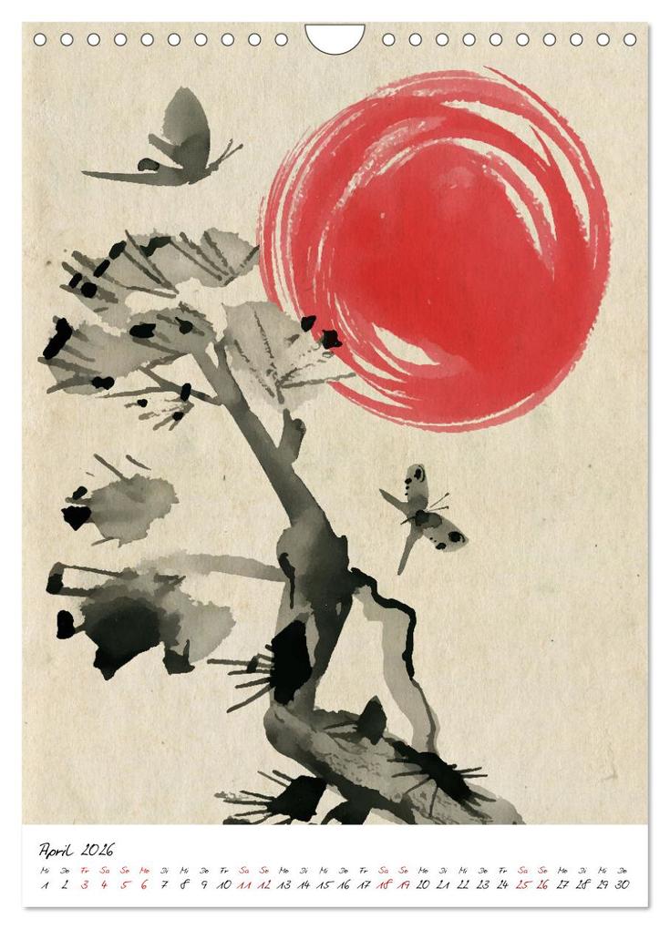 Weitere Ansicht: Sumi-e Kunst im japanischen Stil (Wandkalender 2026 DIN A4 hoch), CALVENDO Monatskalender | Lucia Lucia, Calvendo, Lucia