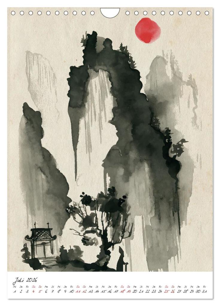Weitere Ansicht: Sumi-e Kunst im japanischen Stil (Wandkalender 2026 DIN A4 hoch), CALVENDO Monatskalender | Lucia Lucia, Calvendo, Lucia