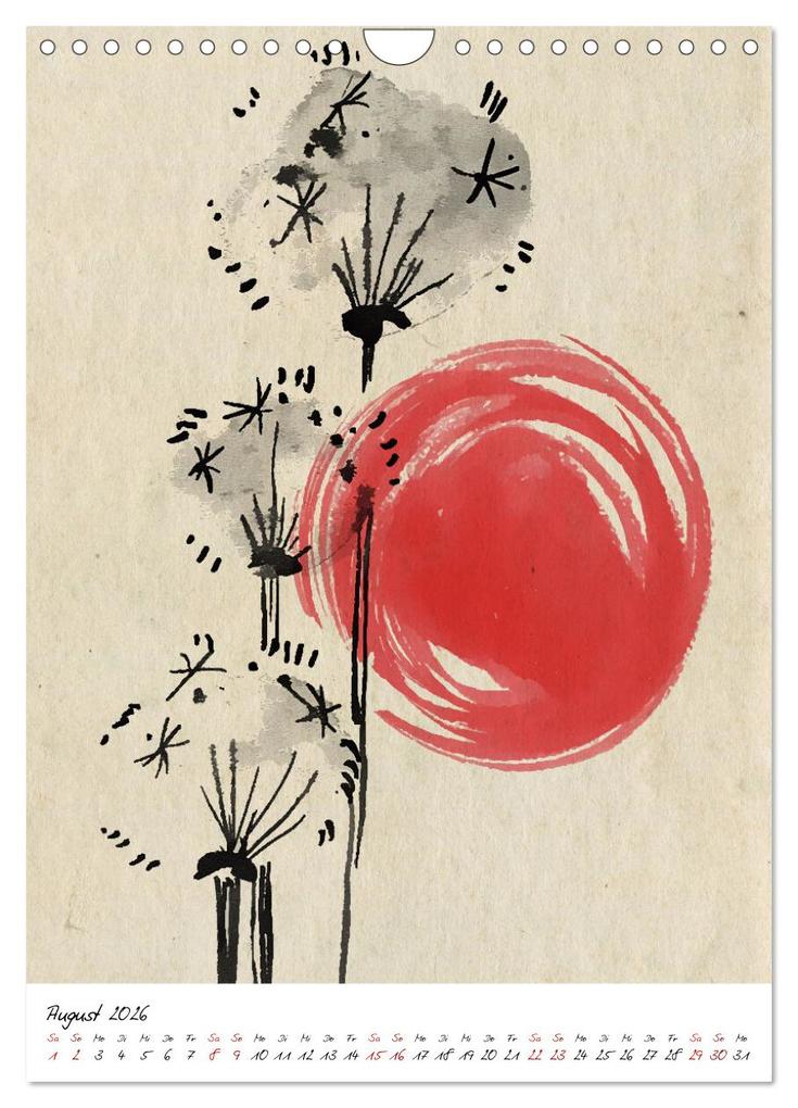 Weitere Ansicht: Sumi-e Kunst im japanischen Stil (Wandkalender 2026 DIN A4 hoch), CALVENDO Monatskalender | Lucia Lucia, Calvendo, Lucia