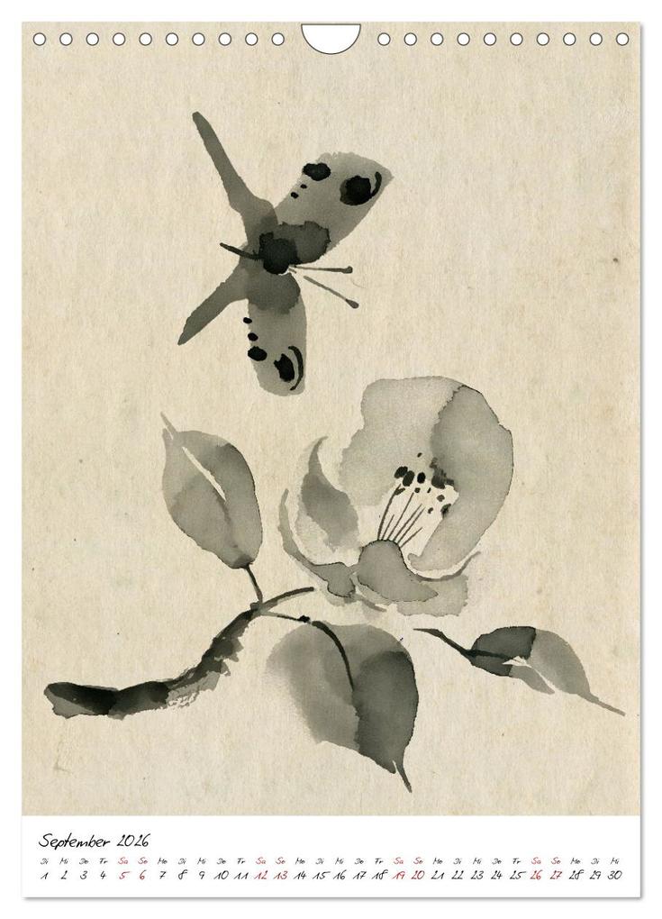 Weitere Ansicht: Sumi-e Kunst im japanischen Stil (Wandkalender 2026 DIN A4 hoch), CALVENDO Monatskalender | Lucia Lucia, Calvendo, Lucia