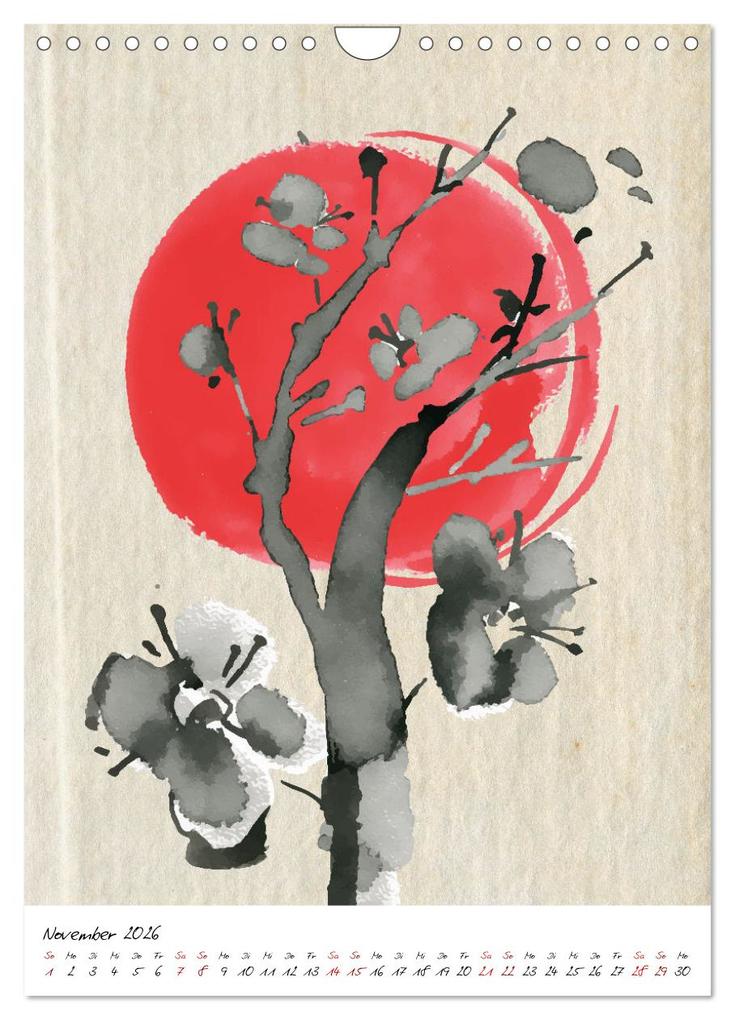 Weitere Ansicht: Sumi-e Kunst im japanischen Stil (Wandkalender 2026 DIN A4 hoch), CALVENDO Monatskalender | Lucia Lucia, Calvendo, Lucia