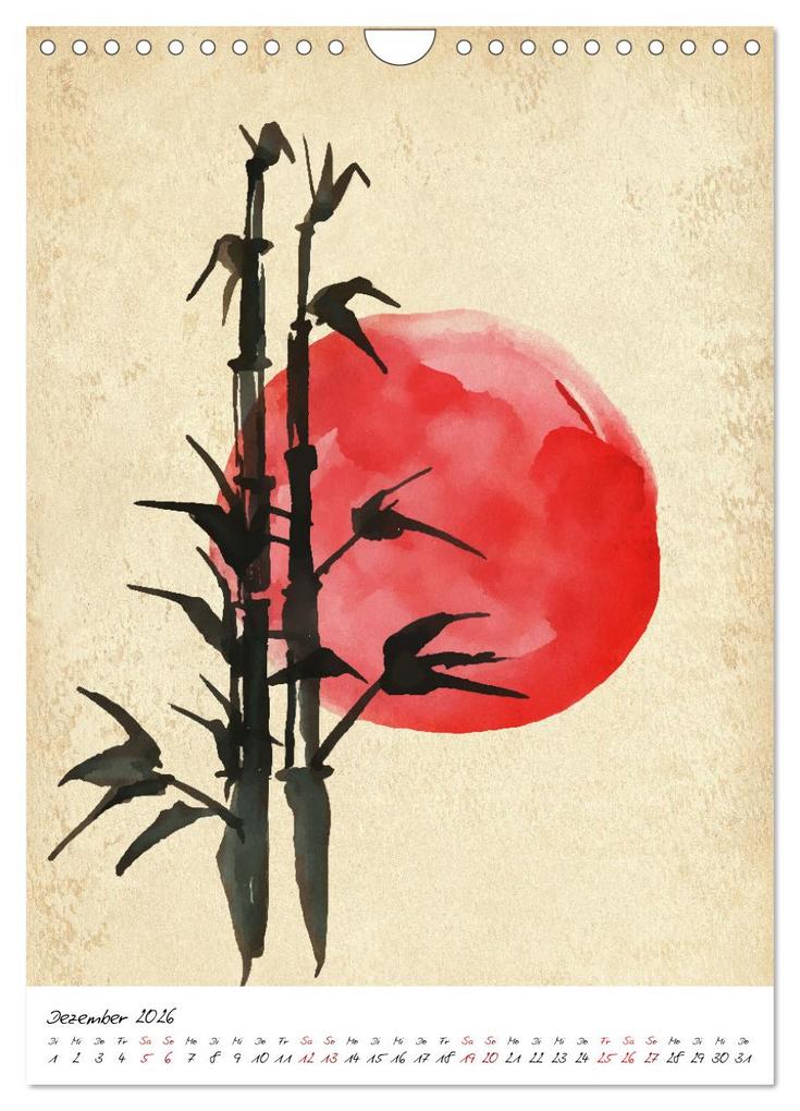 Weitere Ansicht: Sumi-e Kunst im japanischen Stil (Wandkalender 2026 DIN A4 hoch), CALVENDO Monatskalender | Lucia Lucia, Calvendo, Lucia