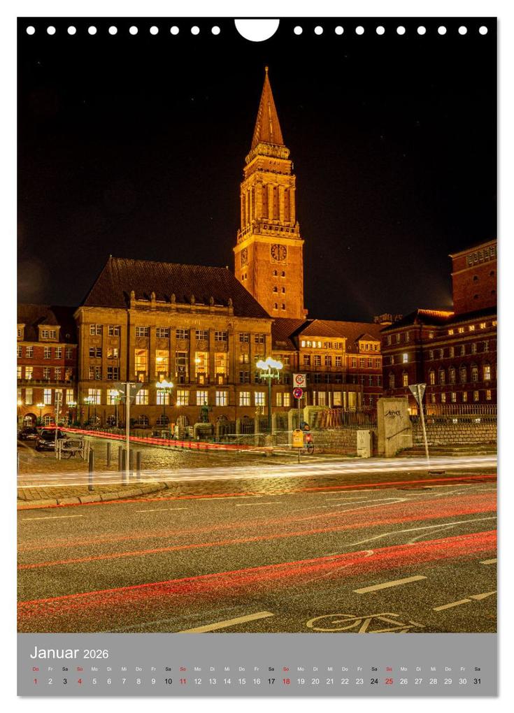 Weitere Ansicht: Kiel im Dunkeln. (Wandkalender 2026 DIN A4 hoch), CALVENDO Monatskalender | Karsten Rahn, Calvendo