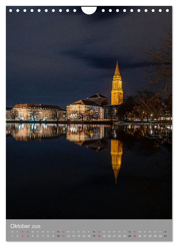 Weitere Ansicht: Kiel im Dunkeln. (Wandkalender 2026 DIN A4 hoch), CALVENDO Monatskalender | Karsten Rahn, Calvendo