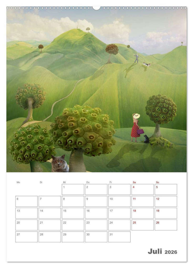 Weitere Ansicht: Surrealistische Reisen (Wandkalender 2026 DIN A2 hoch), CALVENDO Monatskalender | Grodner Buchholz, Calvendo