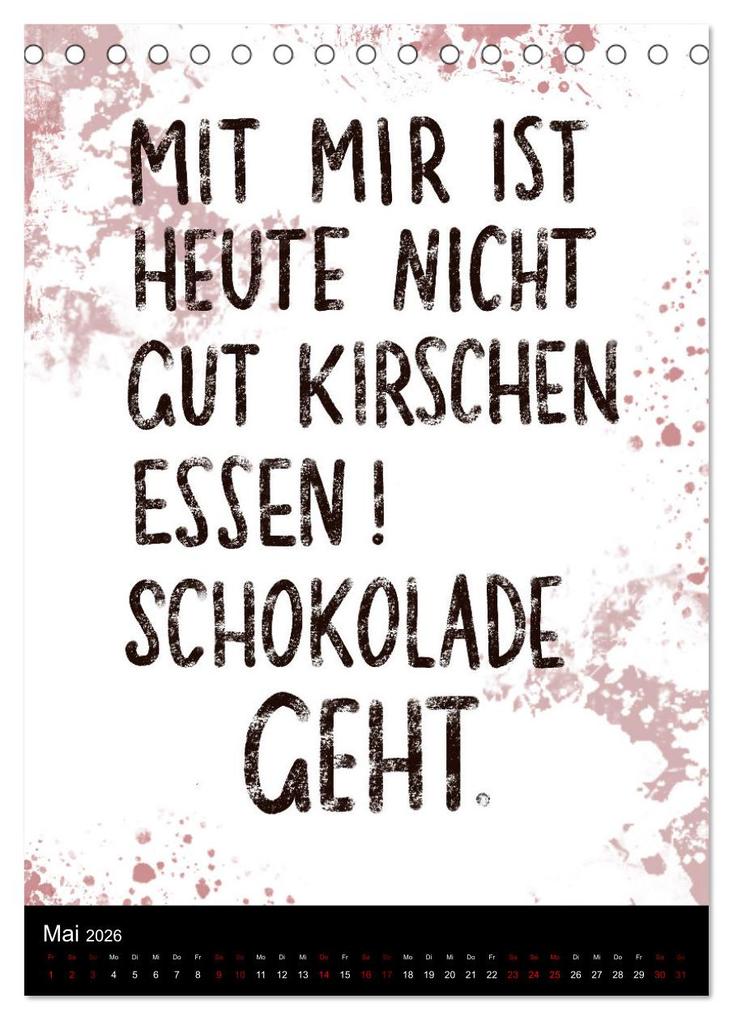Weitere Ansicht: Und bei dir so ...? Witzige Sprüche gegen die Tücken des Alltags (Tischkalender 2026 DIN A5 hoch), CALVENDO Monatskalender | Christine B-B Müller, Calvendo