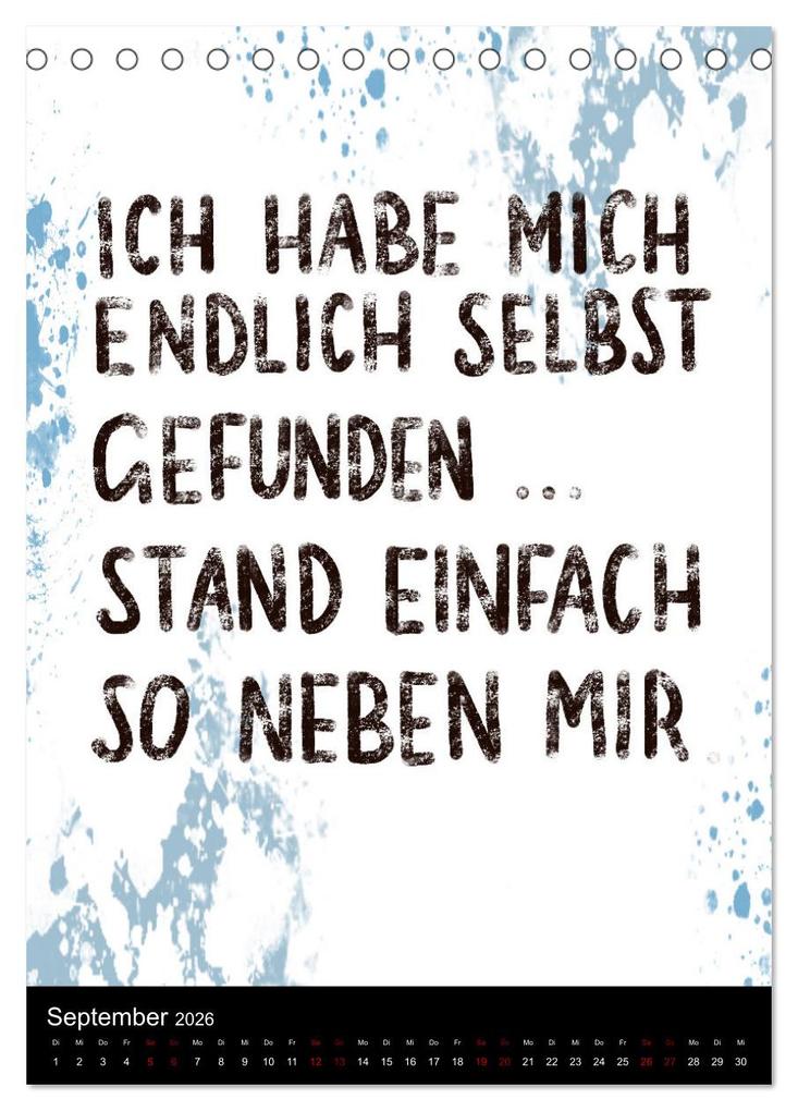 Weitere Ansicht: Und bei dir so ...? Witzige Sprüche gegen die Tücken des Alltags (Tischkalender 2026 DIN A5 hoch), CALVENDO Monatskalender | Christine B-B Müller, Calvendo