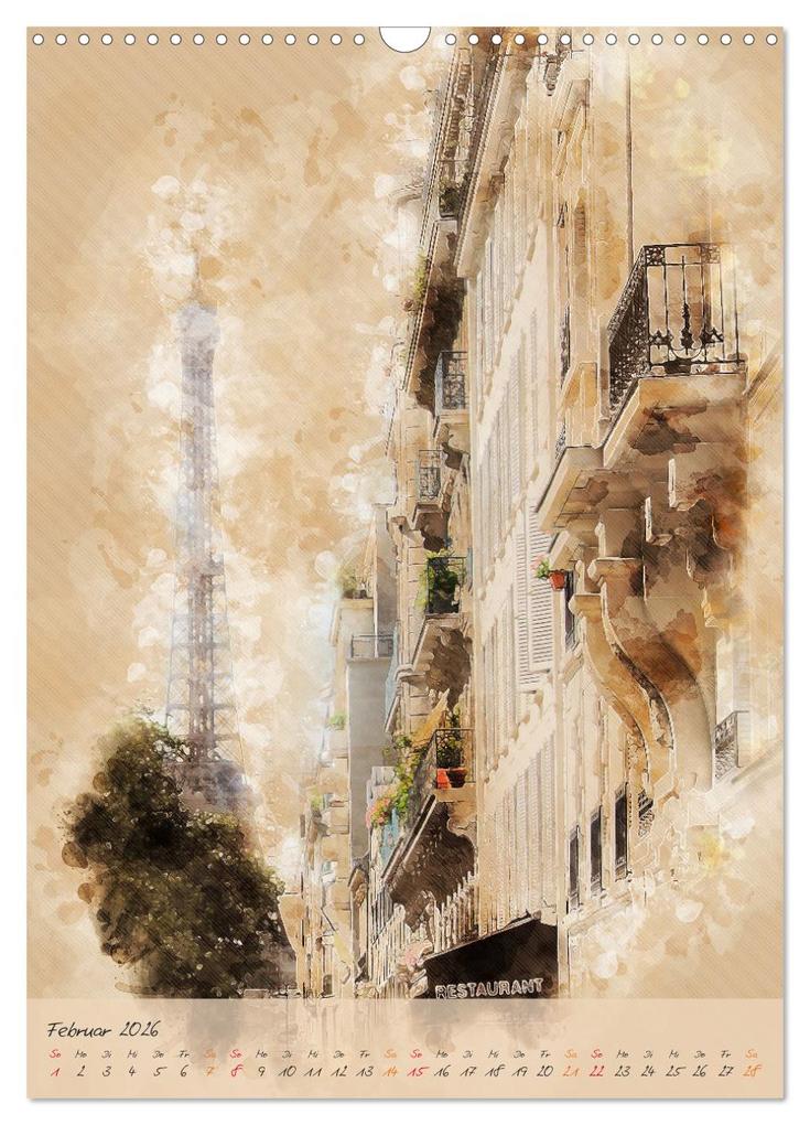 Weitere Ansicht: Paris - la Ville de l'amour (Wandkalender 2026 DIN A3 hoch), CALVENDO Monatskalender | Peter Roder, Calvendo