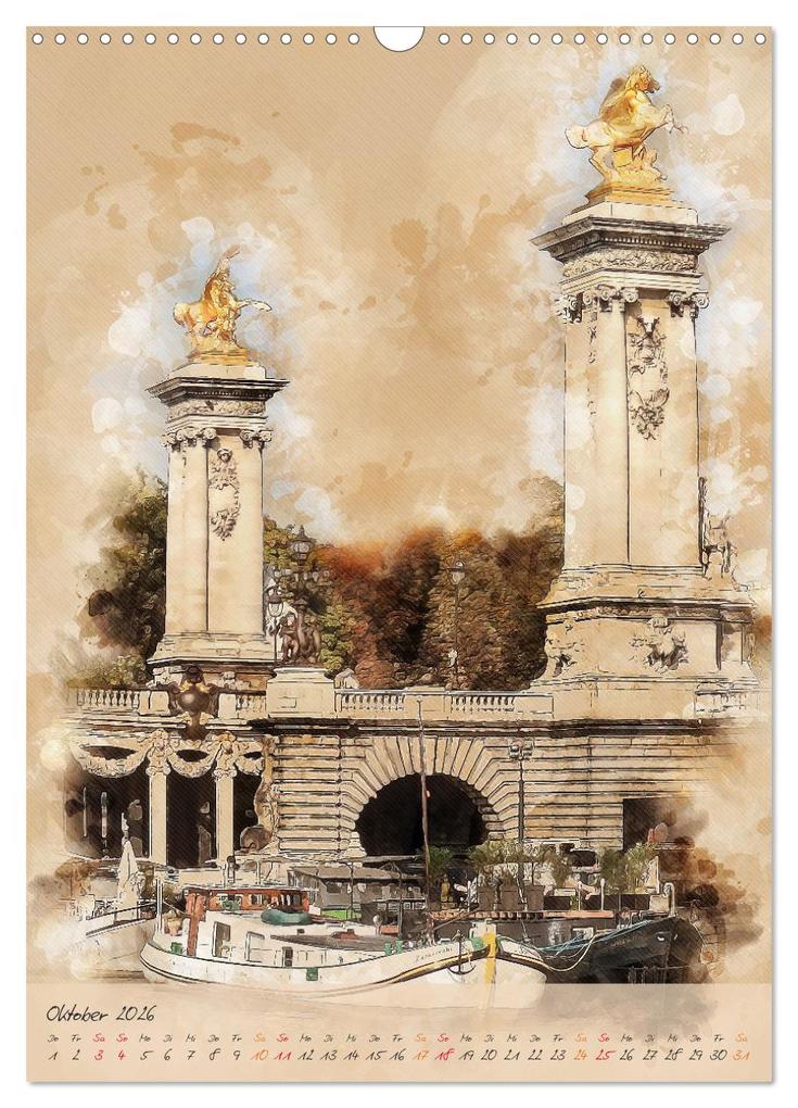 Weitere Ansicht: Paris - la Ville de l'amour (Wandkalender 2026 DIN A3 hoch), CALVENDO Monatskalender | Peter Roder, Calvendo