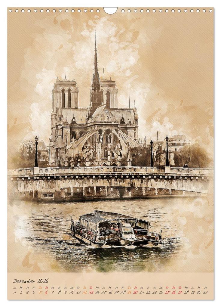 Weitere Ansicht: Paris - la Ville de l'amour (Wandkalender 2026 DIN A3 hoch), CALVENDO Monatskalender | Peter Roder, Calvendo