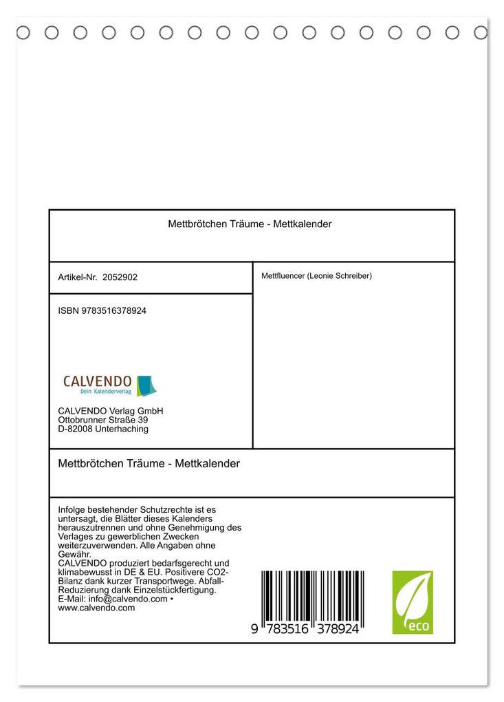 Weitere Ansicht: Mettbrötchen Träume - Mettkalender (Tischkalender 2026 DIN A5 hoch), CALVENDO Monatskalender | Mettfluencer Mettfluencer, Calvendo, Mettfluencer