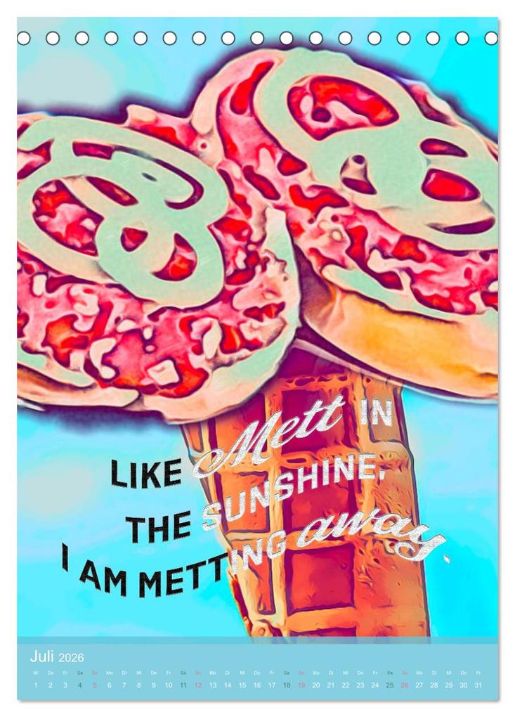 Weitere Ansicht: Mettbrötchen Träume - Mettkalender (Tischkalender 2026 DIN A5 hoch), CALVENDO Monatskalender | Mettfluencer Mettfluencer, Calvendo, Mettfluencer