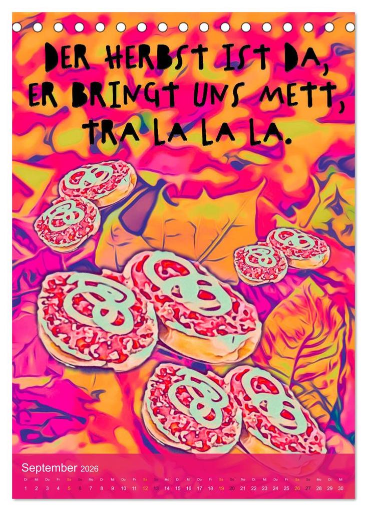 Weitere Ansicht: Mettbrötchen Träume - Mettkalender (Tischkalender 2026 DIN A5 hoch), CALVENDO Monatskalender | Mettfluencer Mettfluencer, Calvendo, Mettfluencer