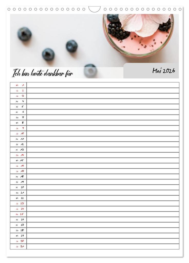 Weitere Ansicht: Ich bin dankbar - ein Jahr voller Achtsamkeit (Wandkalender 2026 DIN A3 hoch), CALVENDO Monatskalender | MD-Publishing MD-Publishing, Calvendo, MD-Publishing