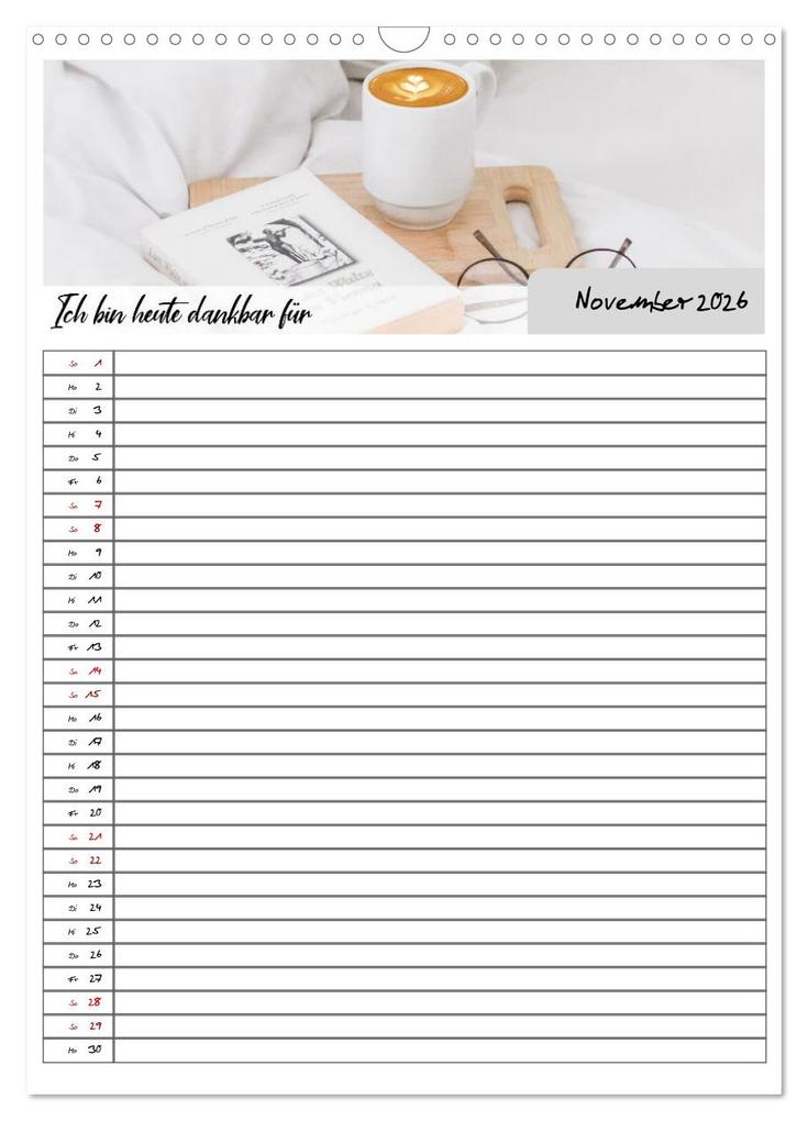 Weitere Ansicht: Ich bin dankbar - ein Jahr voller Achtsamkeit (Wandkalender 2026 DIN A3 hoch), CALVENDO Monatskalender | MD-Publishing MD-Publishing, Calvendo, MD-Publishing