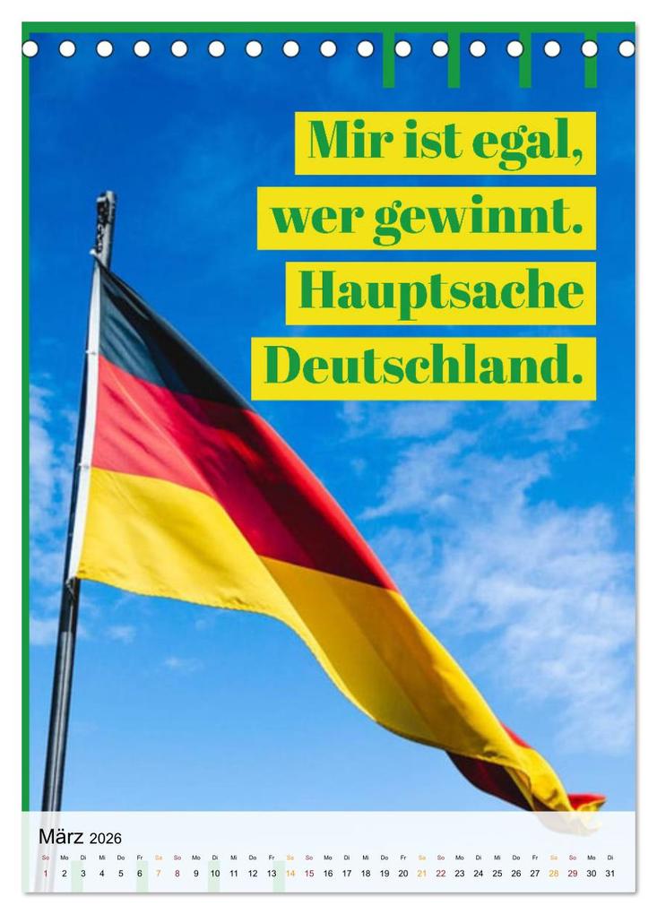 Weitere Ansicht: Ich mag Fußball... und vielleicht drei Leute. Sprüche und Weisheiten vom Spielfeldrand (Tischkalender 2026 DIN A5 hoch), CALVENDO Monatskalender | CALVENDO CALVENDO, Calvendo