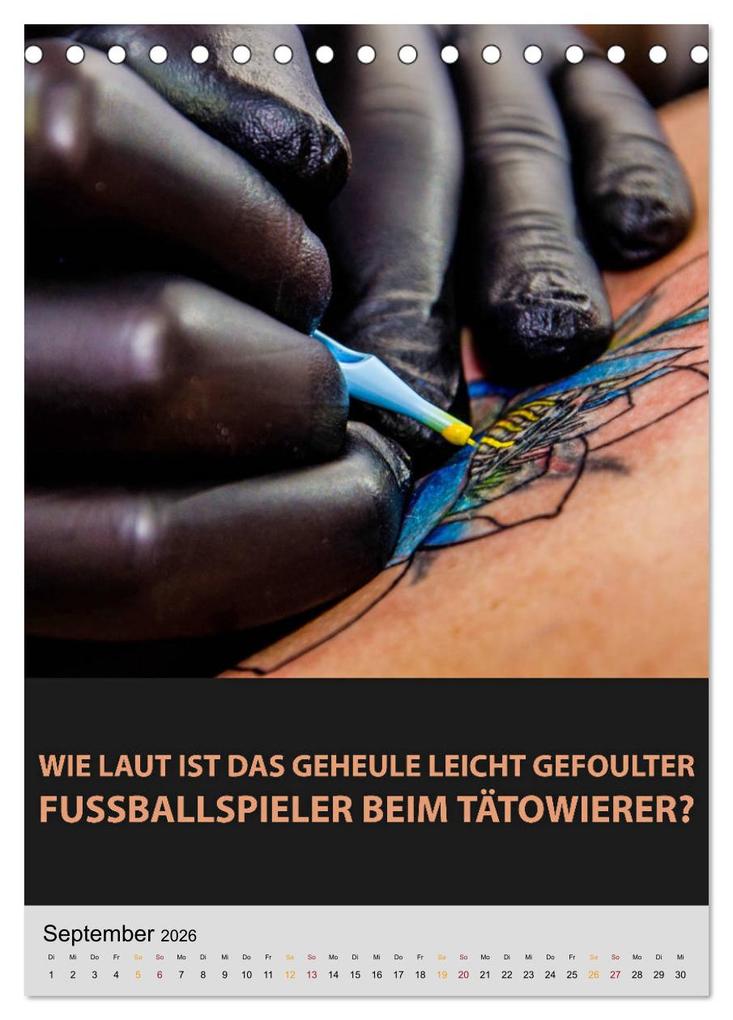 Weitere Ansicht: Ich mag Fußball... und vielleicht drei Leute. Sprüche und Weisheiten vom Spielfeldrand (Tischkalender 2026 DIN A5 hoch), CALVENDO Monatskalender | CALVENDO CALVENDO, Calvendo