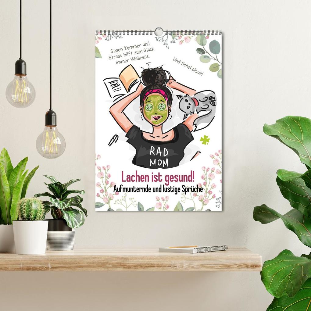 Weitere Ansicht: Lachen ist gesund! Aufmunternde und lustige Sprüche (Wandkalender 2026 DIN A3 hoch), CALVENDO Monatskalender | Rose Hurley, Calvendo