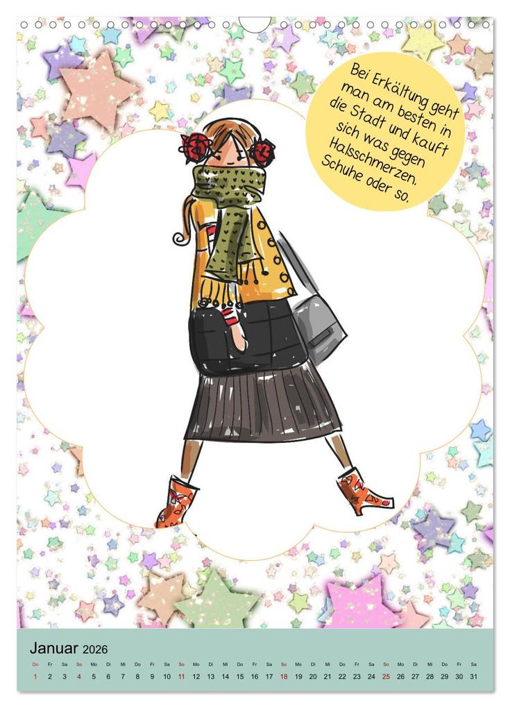 Weitere Ansicht: Lachen ist gesund! Aufmunternde und lustige Sprüche (Wandkalender 2026 DIN A3 hoch), CALVENDO Monatskalender | Rose Hurley, Calvendo