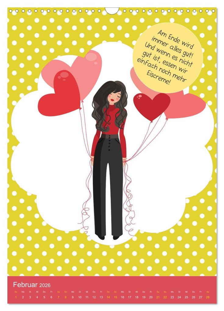 Weitere Ansicht: Lachen ist gesund! Aufmunternde und lustige Sprüche (Wandkalender 2026 DIN A3 hoch), CALVENDO Monatskalender | Rose Hurley, Calvendo