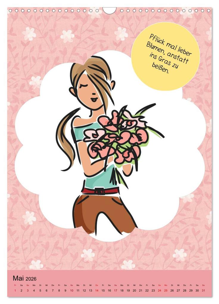 Weitere Ansicht: Lachen ist gesund! Aufmunternde und lustige Sprüche (Wandkalender 2026 DIN A3 hoch), CALVENDO Monatskalender | Rose Hurley, Calvendo