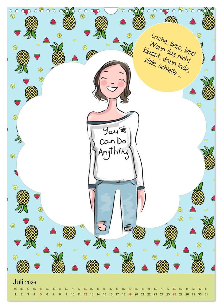 Weitere Ansicht: Lachen ist gesund! Aufmunternde und lustige Sprüche (Wandkalender 2026 DIN A3 hoch), CALVENDO Monatskalender | Rose Hurley, Calvendo