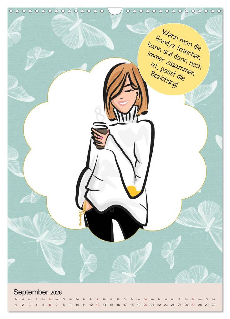 Weitere Ansicht: Lachen ist gesund! Aufmunternde und lustige Sprüche (Wandkalender 2026 DIN A3 hoch), CALVENDO Monatskalender | Rose Hurley, Calvendo