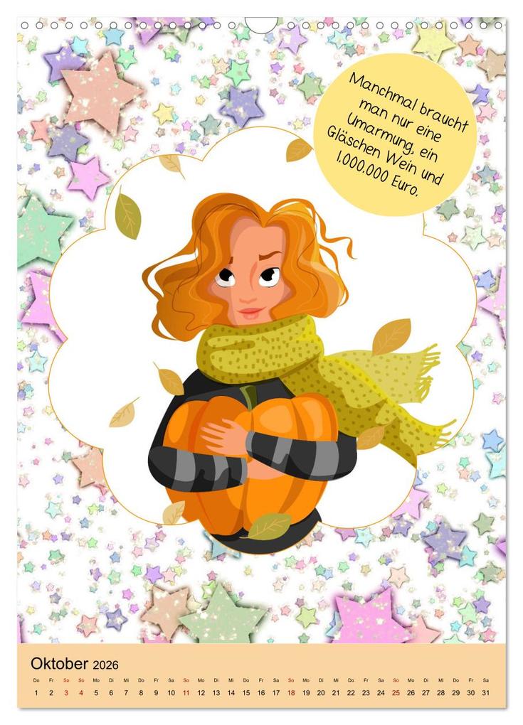 Weitere Ansicht: Lachen ist gesund! Aufmunternde und lustige Sprüche (Wandkalender 2026 DIN A3 hoch), CALVENDO Monatskalender | Rose Hurley, Calvendo