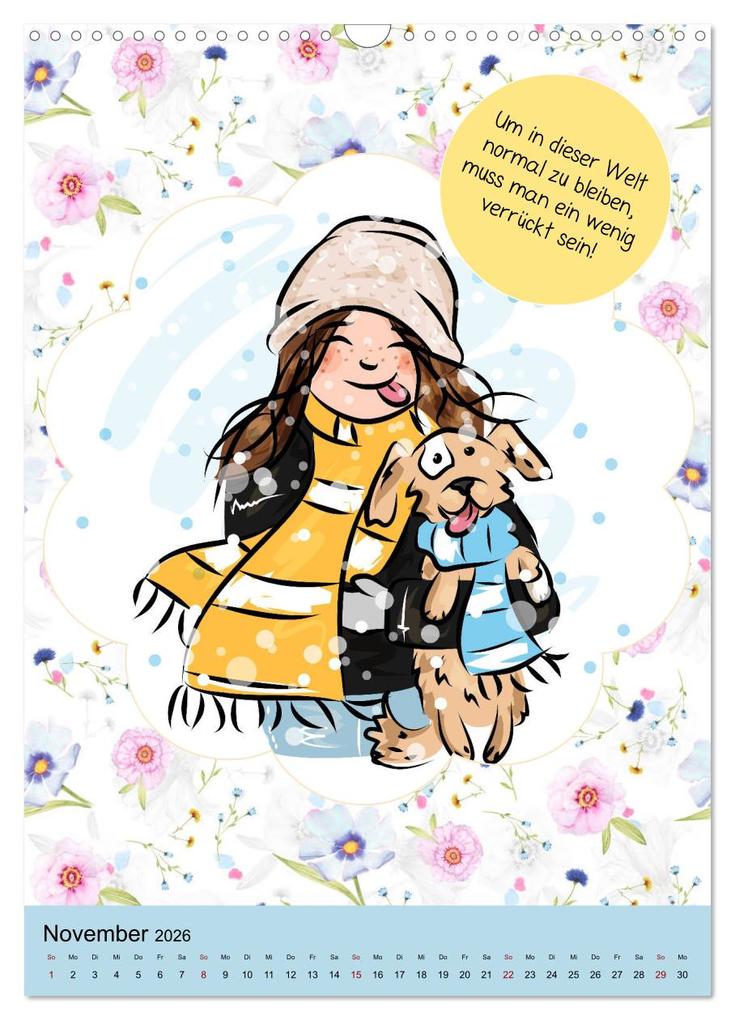 Weitere Ansicht: Lachen ist gesund! Aufmunternde und lustige Sprüche (Wandkalender 2026 DIN A3 hoch), CALVENDO Monatskalender | Rose Hurley, Calvendo